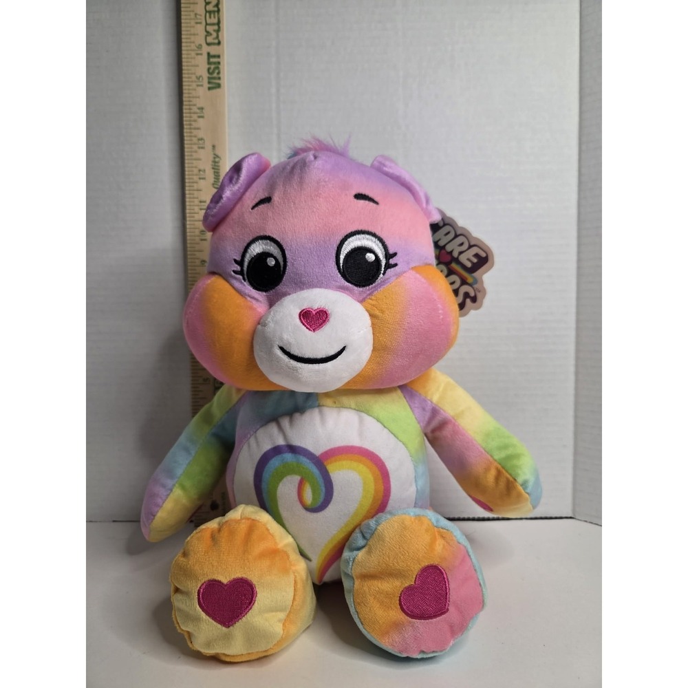 2024 Basic Fun Care Bear Togetherness Bear Rainbow Heart 9" Plush Stuffed